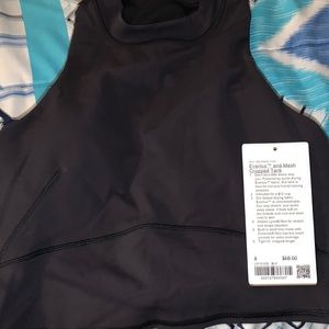 lululemon athletica Black Cropped Tank Top